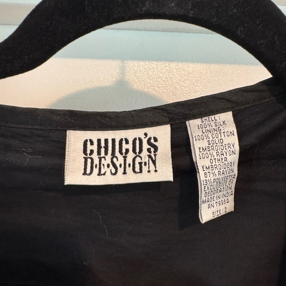 Chico's Patchwork Silk Jacket - image 2